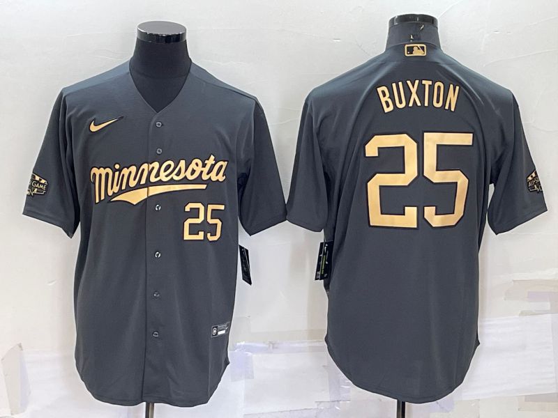 Men Minnesota Twins #25 Buxton Grey 2022 All Star Nike MLB Jerseys->milwaukee brewers->MLB Jersey